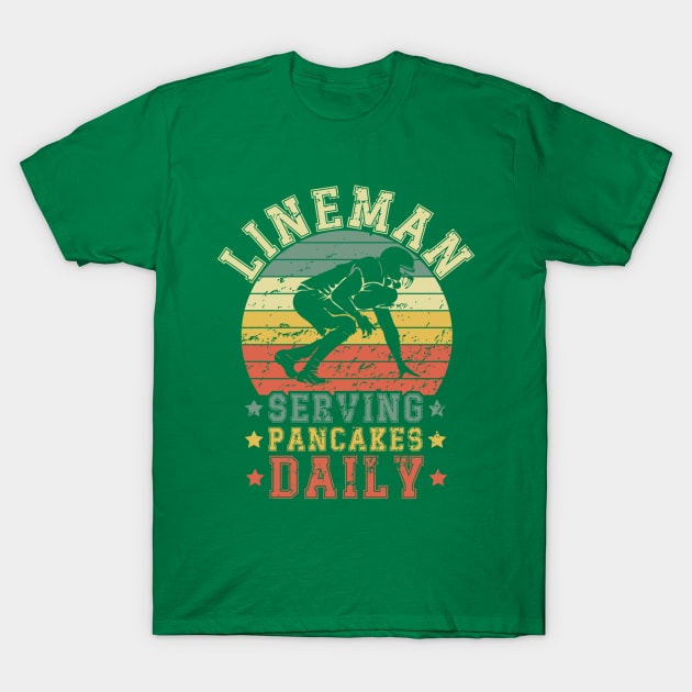 Funny Football Lineman Print  vintage T-Shirt by rhazi mode plagget